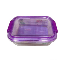 High Quality Colorful Lid Glass Salad Bowl